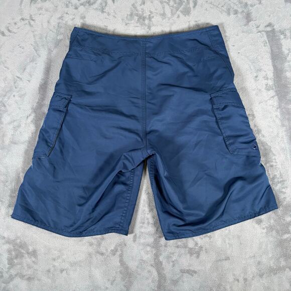 Ron Jon Surf Shop Blue Board Shorts Mens 31 Cargo Pockets Swim Trunks Surf - Picture 2 of 5